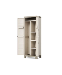 Armadio portascope keter "excellence" in resina grigio, 65x45x182 cm